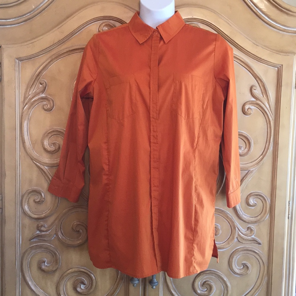 Avenue Stretchy Tunic Button Down - image 1
